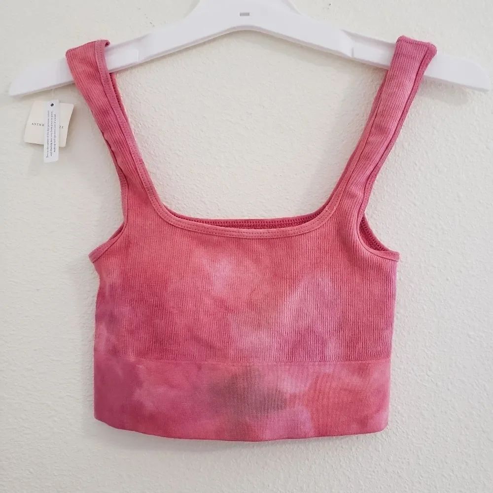 Anthropologie Ribbed Tie Dye sports bra XS